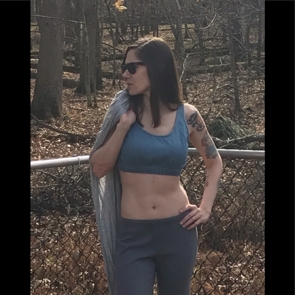 Life In Progress Denim Crop Top Forever 21